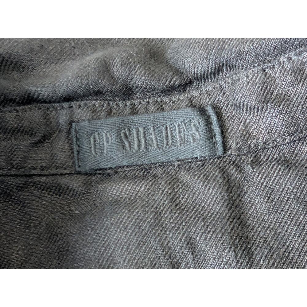 CP Shades Black 100% Linen Button Front Tunic Shirt S Made in USA EUC - Picture 8 of 10